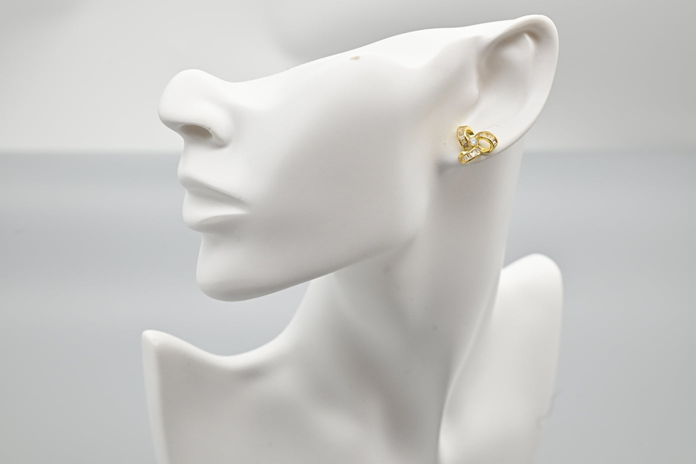 Elegant Gold-Plated Earrings with Sparkling Stones