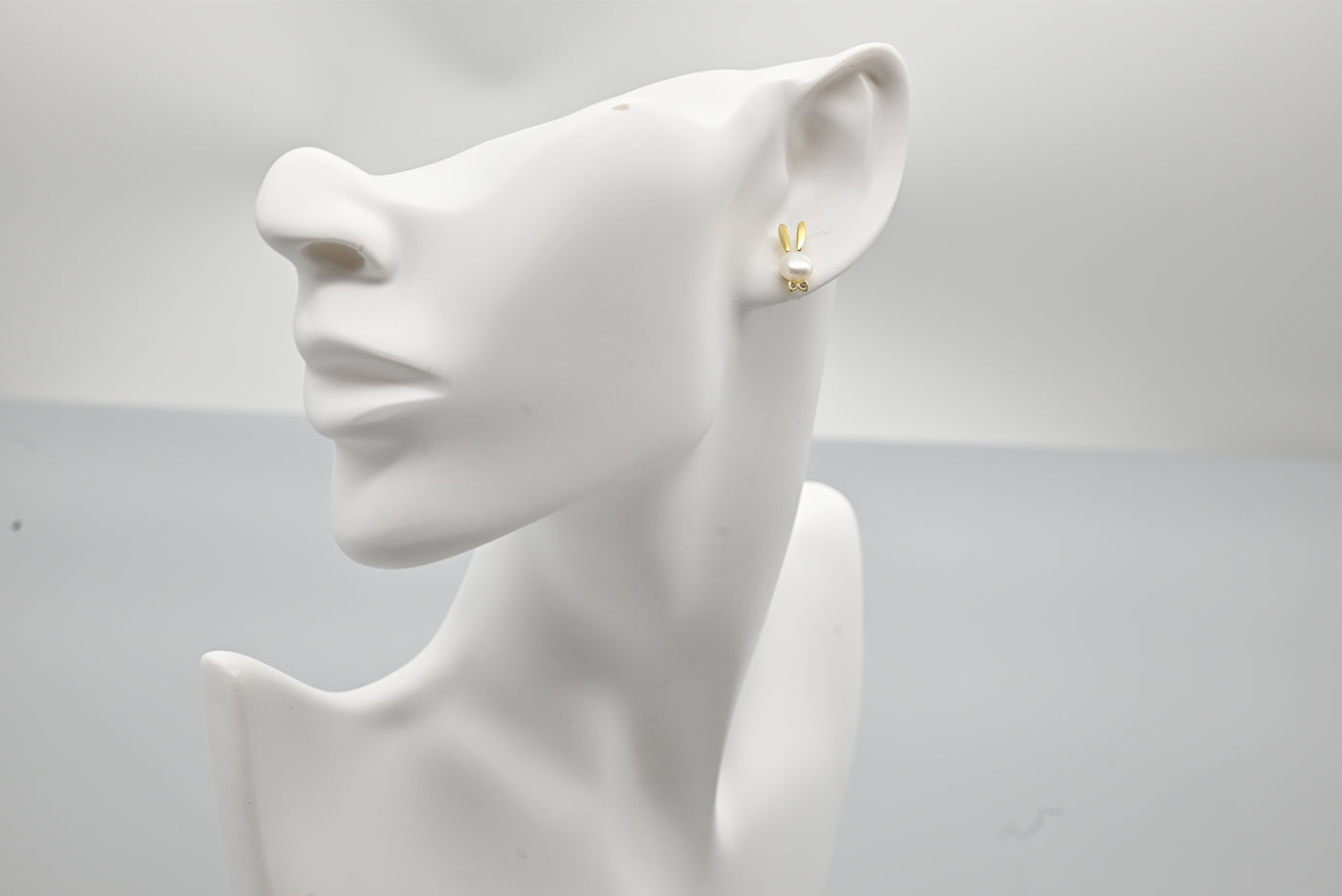 Bunny Ears Faux Pearl Stud Earrings