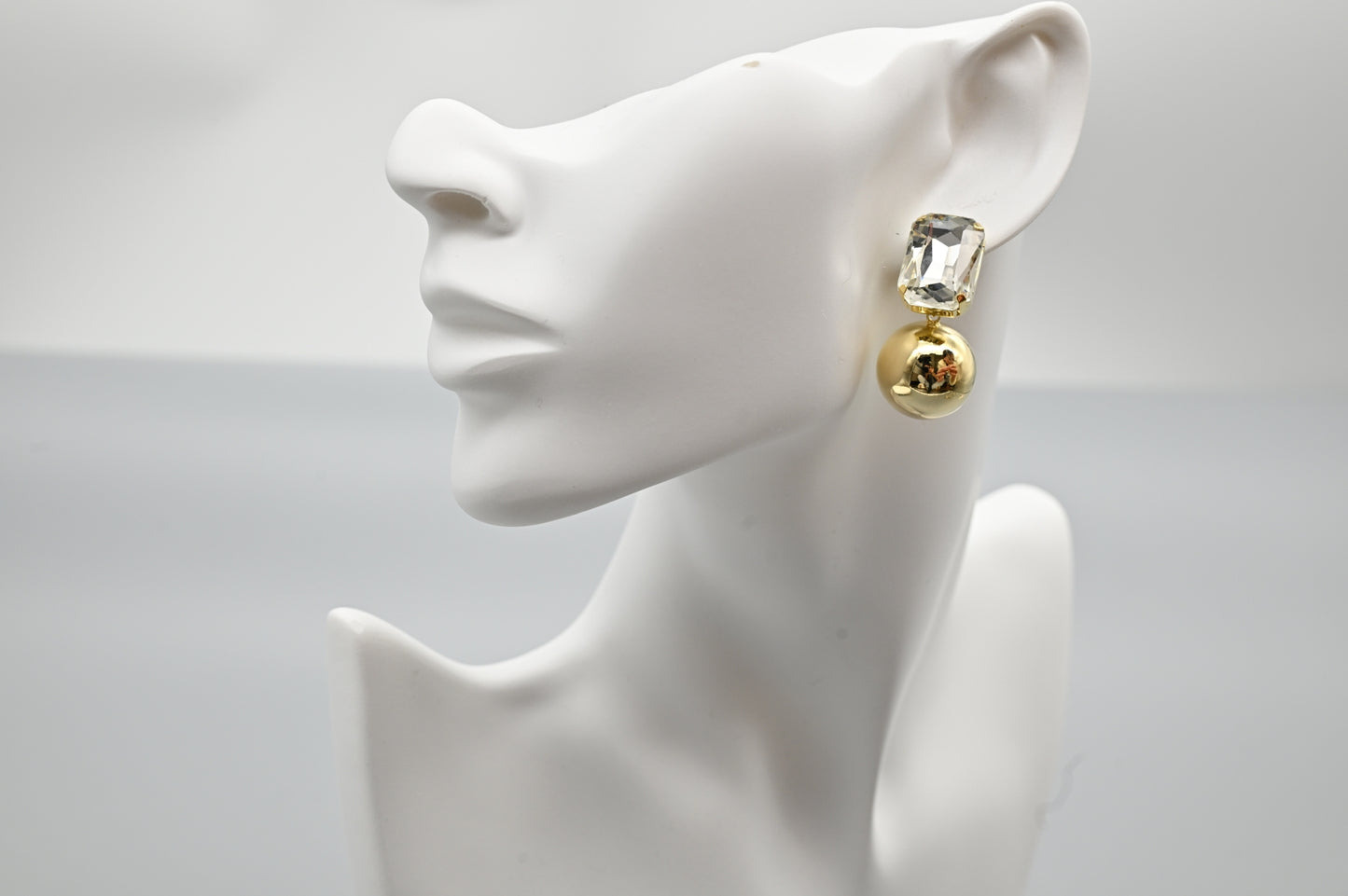 Gold and Crystal Statement Earrings