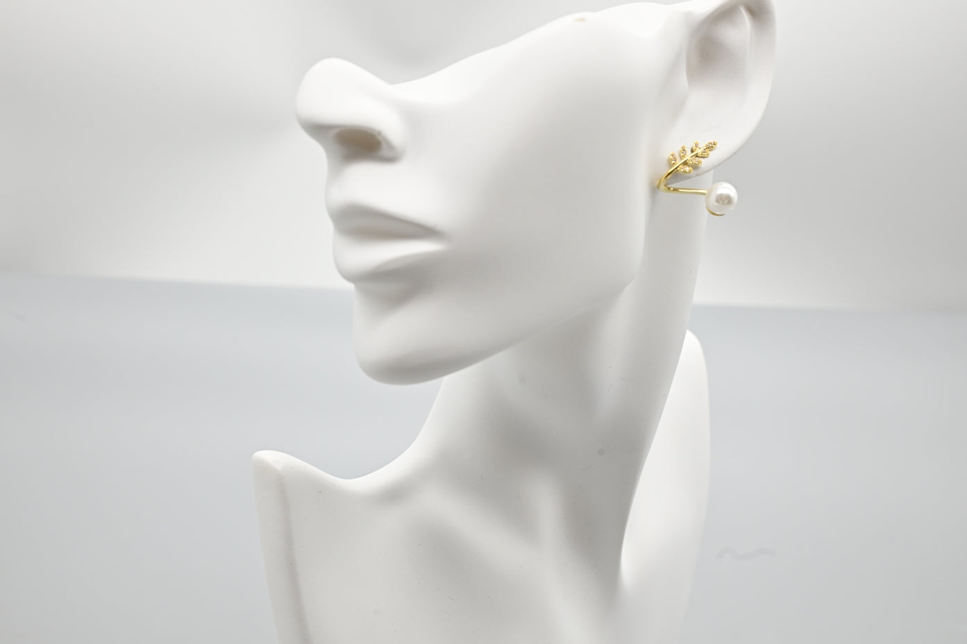 Leaf Pearl Drop Earrings