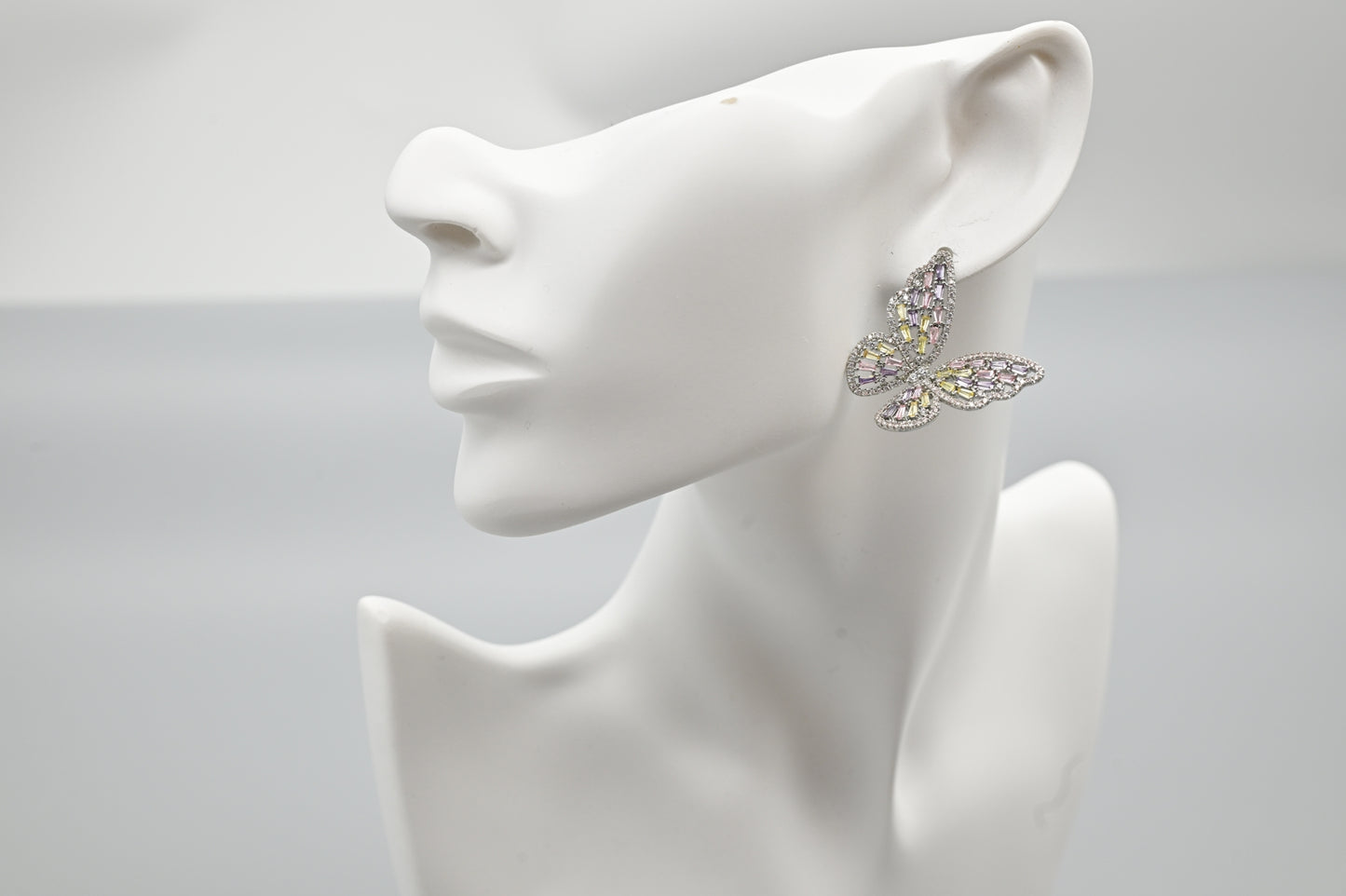 Pastel Crystal Butterfly Earrings