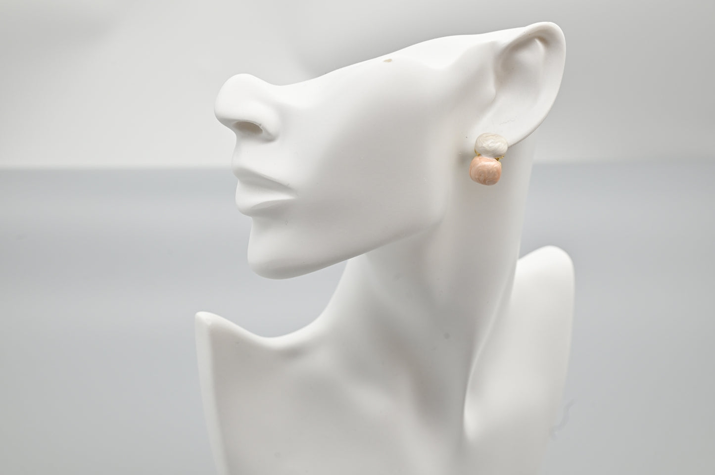 Dual-Tone Marbled Earrings