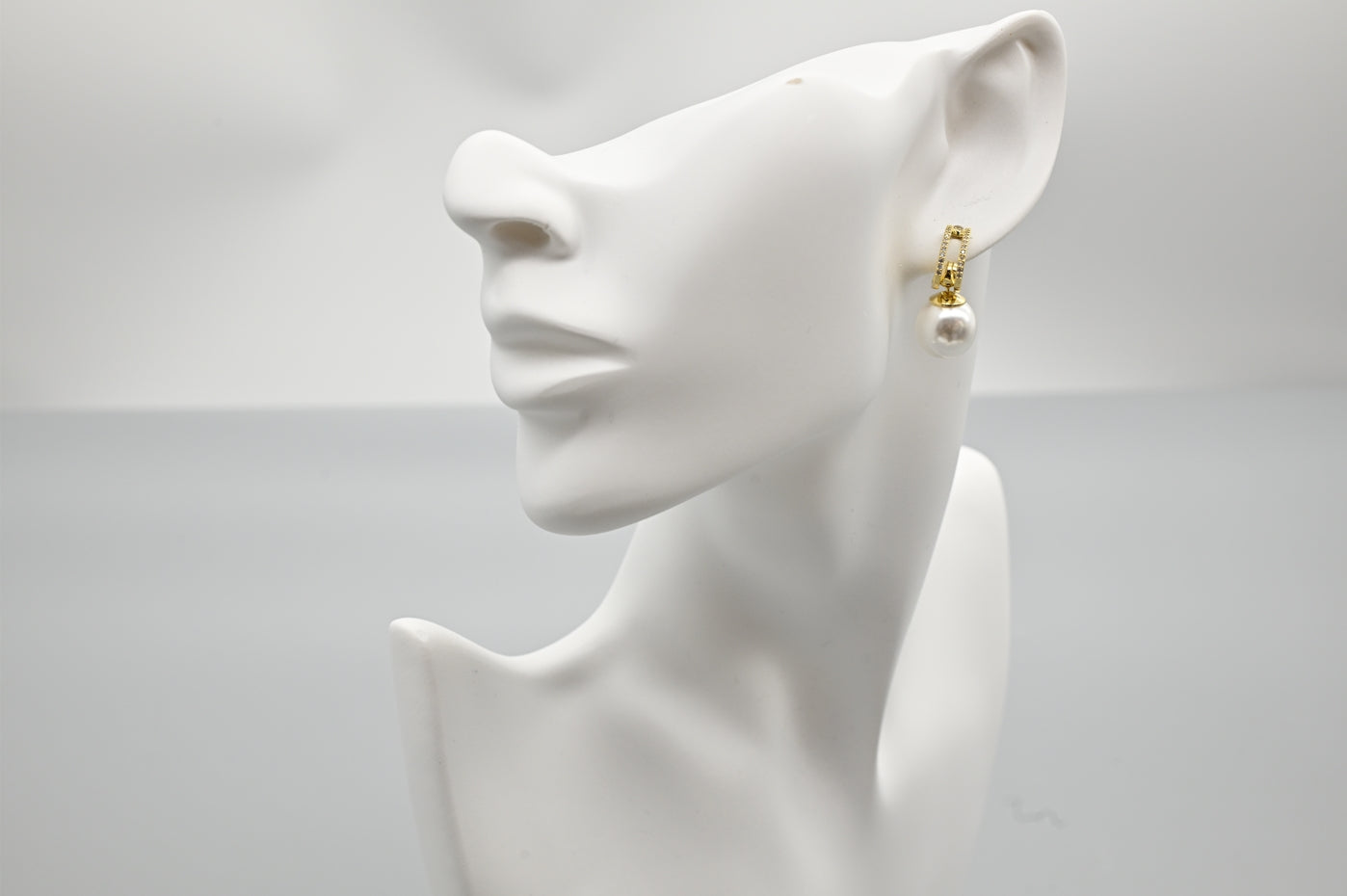 Elegant Gold-Plated Faux Pearl Drop Earrings